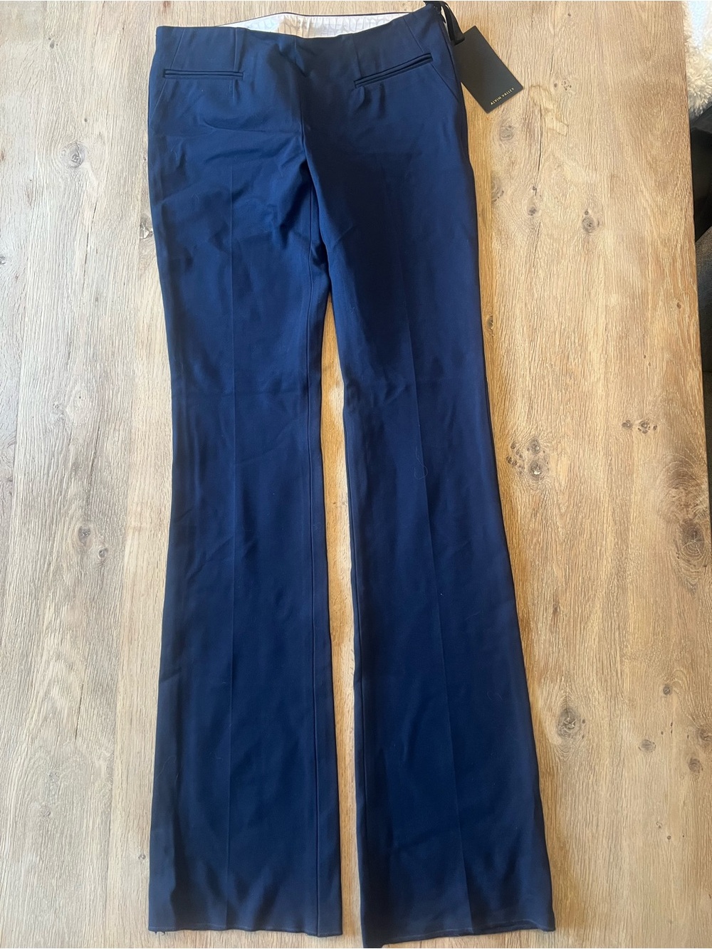 NWT Alvin Valley Dura Flex Navy Tailored Flare  Dress Pants Size 36